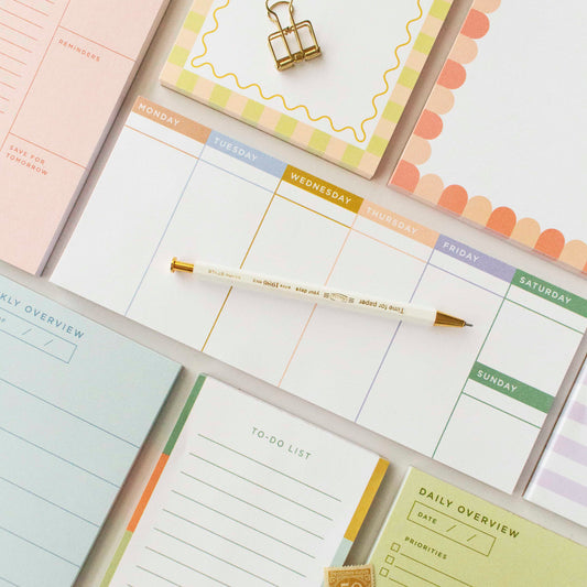 Plan Your Week in Style with the Colorblock Weekly Notepad