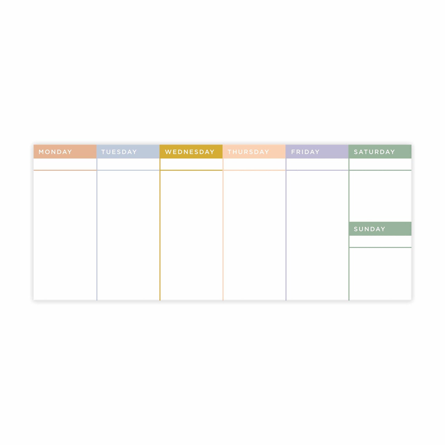 Colorblock Weekly Notepad