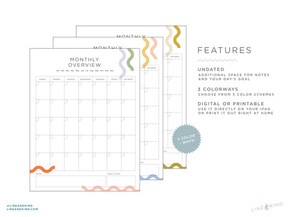 Wave Monthly Planner